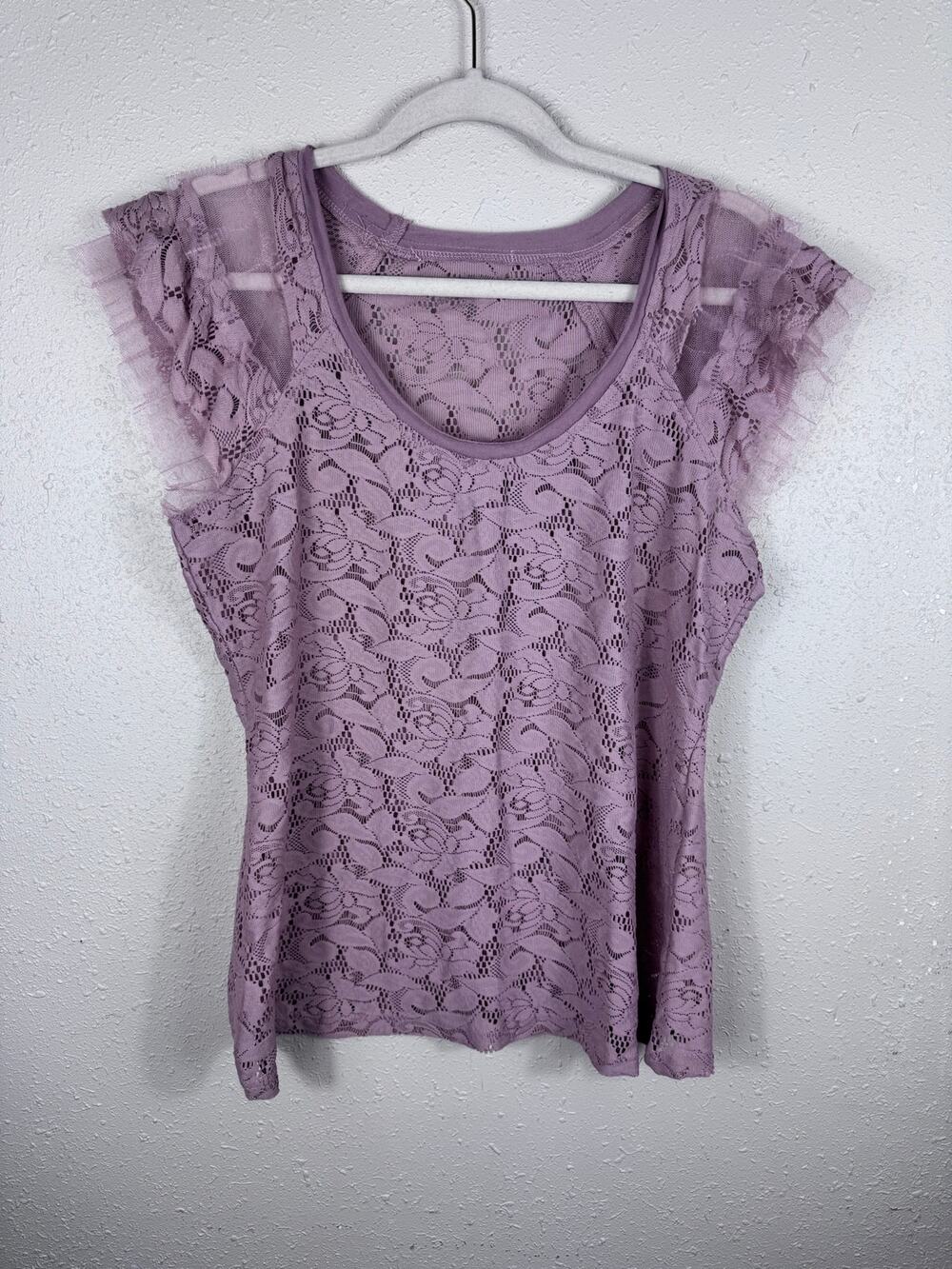 Mauve Lace Womens Top Size M/L